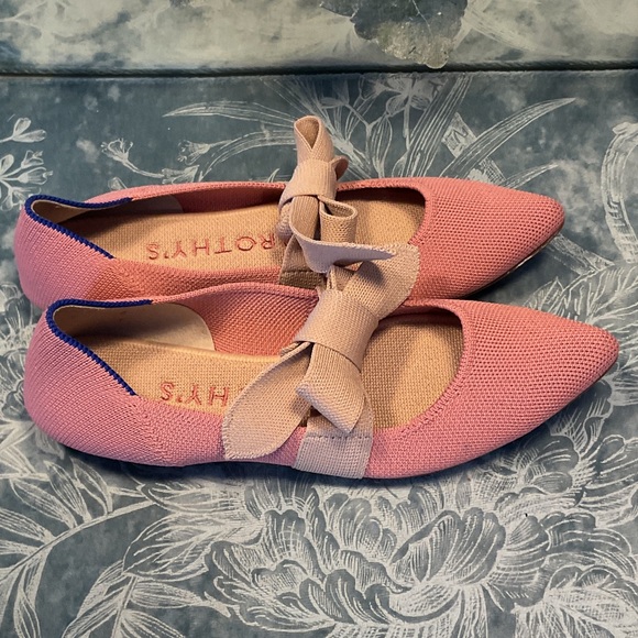 Rothy's Pink Flats with Bow - Picture 7 of 8